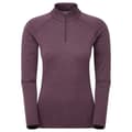 Miniatyrbillede 2 af 3: Montane Dart Halv Lynlås Langærmet T-shirt Lilla M Kvinde