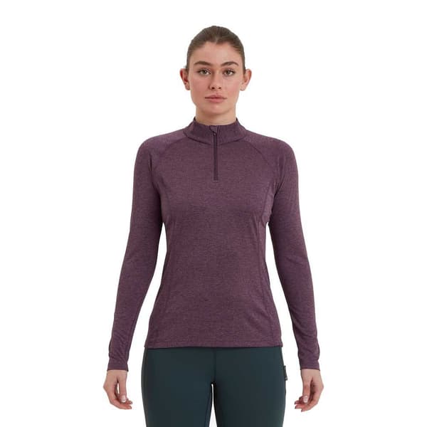 Montane Dart Halv Lynlås Langærmet T-shirt Lilla M Kvinde