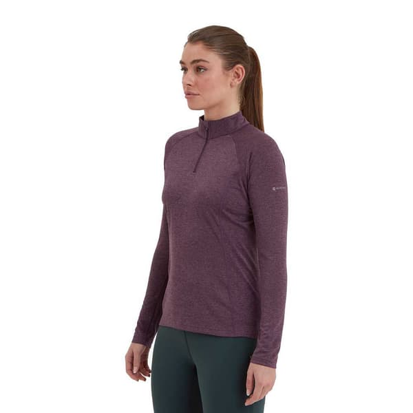 Montane Dart Puoli Vetoketjullinen Pitkähihainen T-paita Violetti XS Nainen