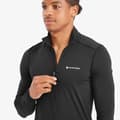 Miniatyrbillede 5 af 5: Montane Dart Xt Halv Lynlås Langærmet T-shirt Sort XL Mand