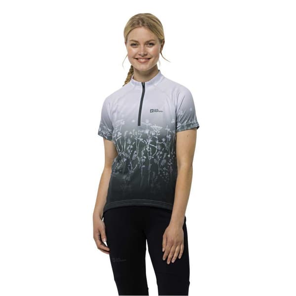 Jack Wolfskin Morobbia Half Zip Print T-shirt Med Korta ärmar  M Kvinna