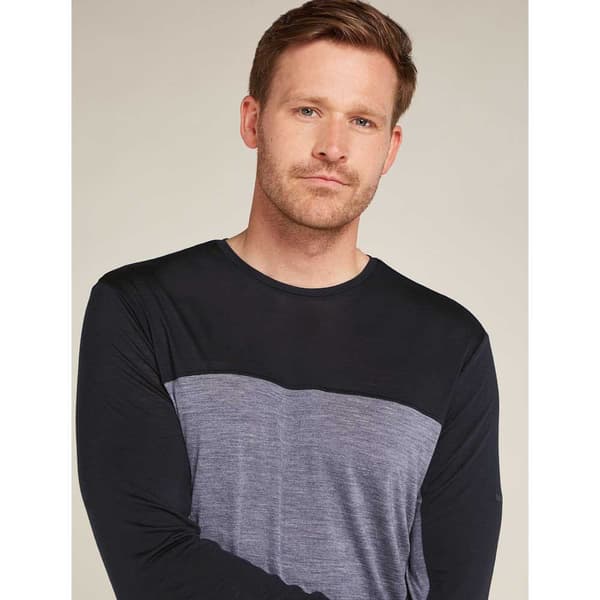 Icebreaker Merino 125 Cool-lite Sphere Colour Block T-shirt Med Lange ærmer  M Mand