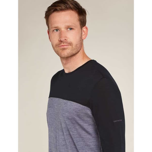 Icebreaker Merino 125 Cool-lite Sphere Colour Block T-shirt Med Lange ærmer  M Mand