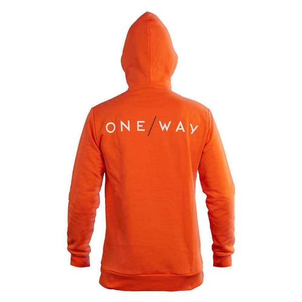 One Way Staffwear Tröja Med Huva Orange M Man