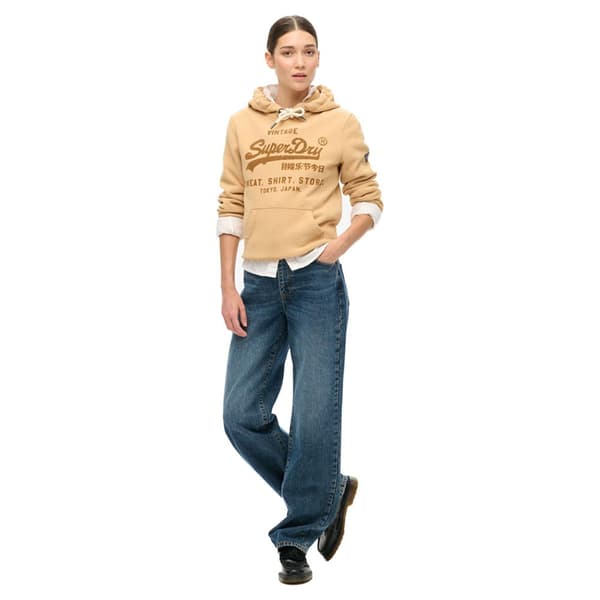 Superdry Classic Vl Graphic Huppari Ruskea M Nainen
