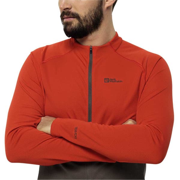 Jack Wolfskin Morobbia Fz T-shirt Med Lång ärm Orange L Man