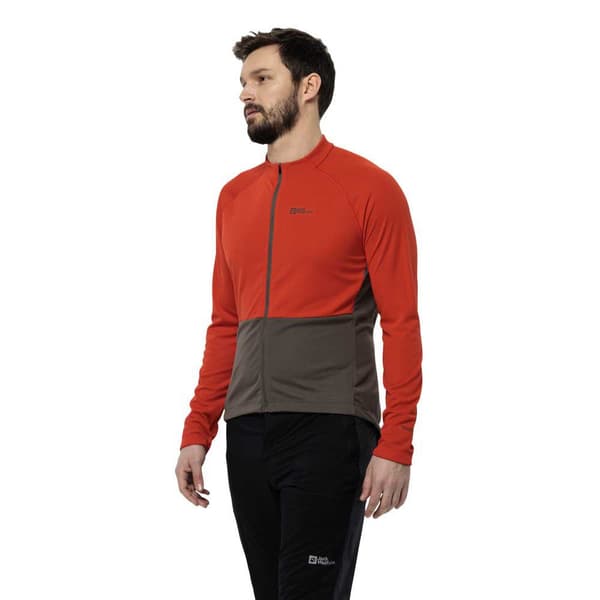 Jack Wolfskin Morobbia Fz T-shirt Med Lång ärm Orange L Man