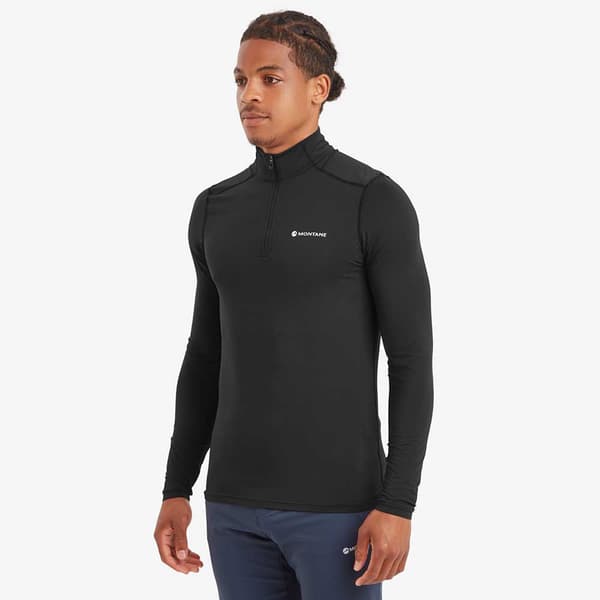 Montane Dart Xt Puoli Vetoketjullinen Pitkähihainen T-paita Musta S Mies