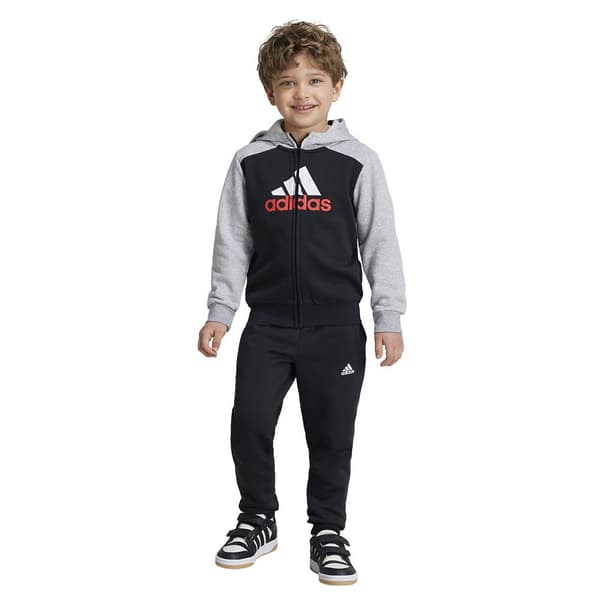 Adidas Essentials Big Logo Fleece Träningsdräkt Svart 7-8 Years Pojke