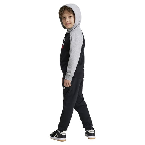 Adidas Essentials Big Logo Fleece Träningsdräkt Svart 7-8 Years Pojke