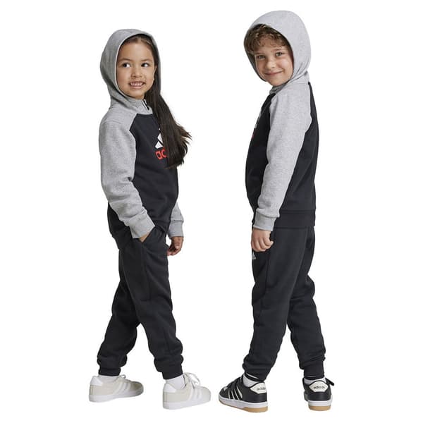 Adidas Essentials Big Logo Fleece Träningsdräkt Svart 7-8 Years Pojke