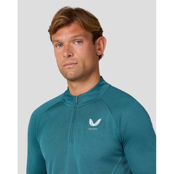 Castore Apex Engineered Knit Halv Lynlås Langærmet T-shirt  S Mand