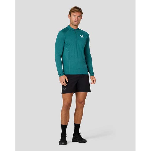 Castore Apex Engineered Knit Halv Lynlås Langærmet T-shirt  S Mand