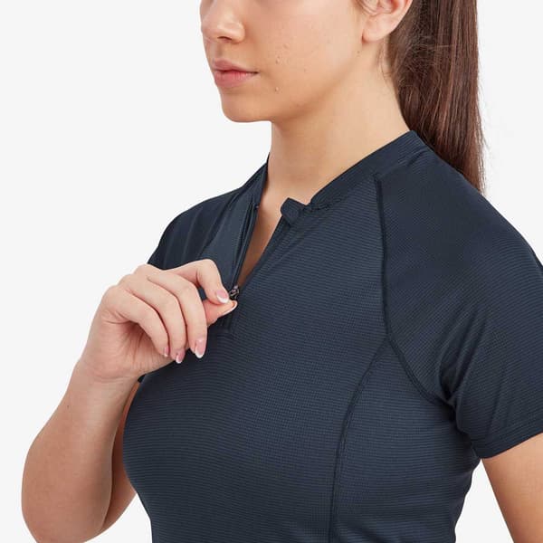 Montane Dart Nano Zip T-shirt Med Korta ärmar Blå XS Kvinna
