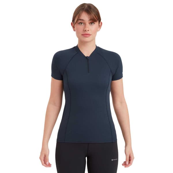 Montane Dart Nano Zip T-shirt Med Korta ärmar Blå XS Kvinna