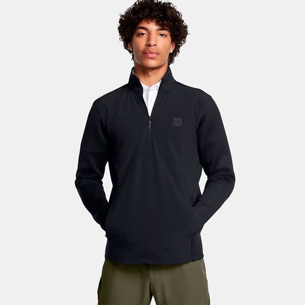 Under Armour Golf Drive Pro Storm Hybrid Tröja Med Halv Dragkedja Svart S