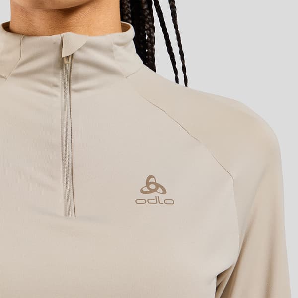 Odlo Essential Ceramiwarm Halv Lynlås Sweatshirt  L Kvinde