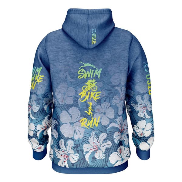 Otso Swim Bike Run Flower Hættetrøje Blå M Mand