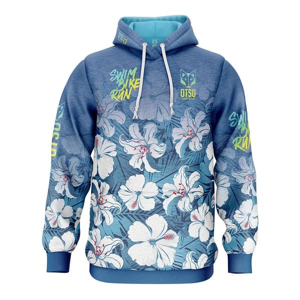Otso Swim Bike Run Flower Hættetrøje Blå M Mand