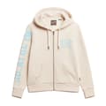 Miniatyrbild 3 av 7: Superdry Super Athletic Graphic Sweatshirt Med Dragkedja Beige S Kvinna