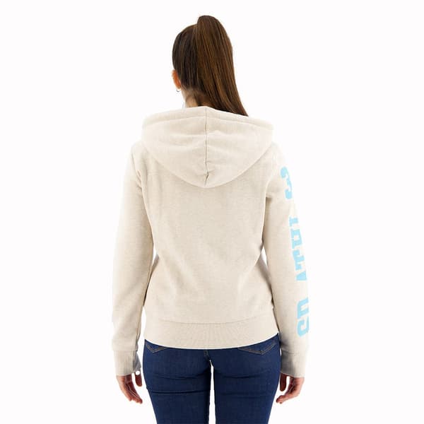 Superdry Super Athletic Graphic Sweatshirt Med Dragkedja Beige S Kvinna