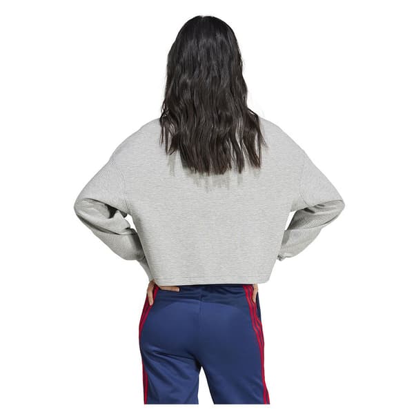 Adidas All Szn Ribbed V Neck Sweatshirt Grå XL Kvinde