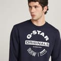 Miniatyrbild 6 av 7: G-star Originals Logo R Tröja Blå L Man