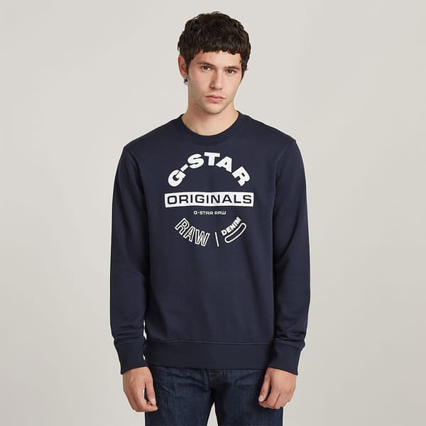 G-star Originals Logo R Tröja Blå L Man