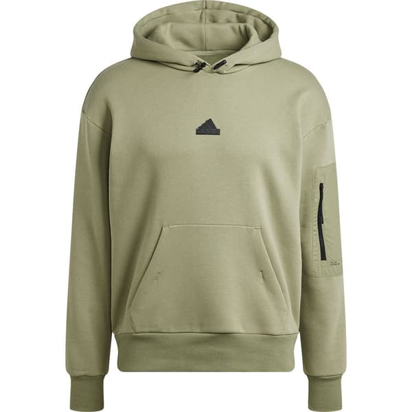 Adidas City Escape Fleece Tröja Med Huva Grönt L / Regular Man