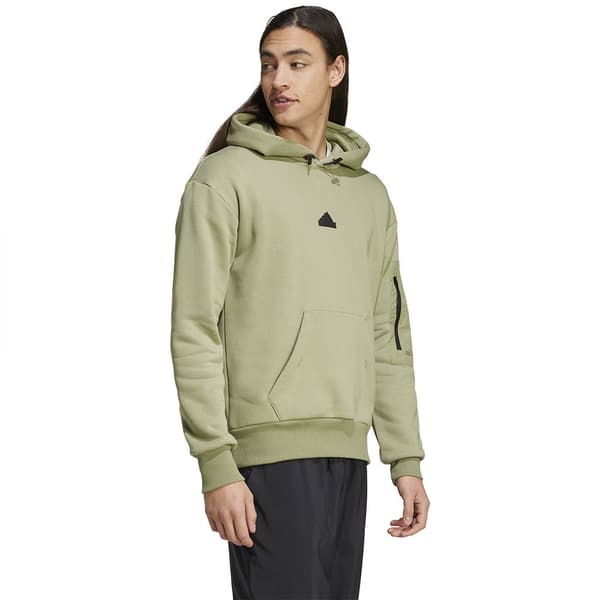 Adidas City Escape Fleece Tröja Med Huva Grönt L / Regular Man