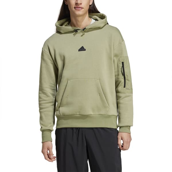 Adidas City Escape Fleece Tröja Med Huva Grönt L / Regular Man