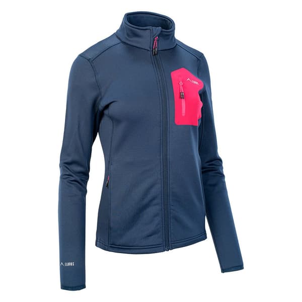 Elbrus Nomi Fleecetec Sweatshirt Med Lynlås Blå L Kvinde