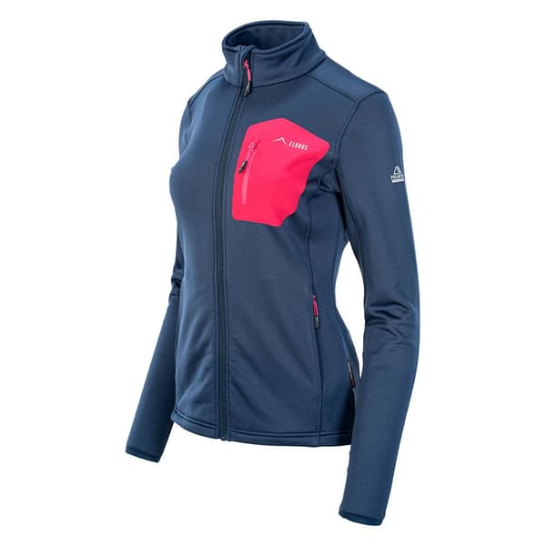Elbrus Nomi Fleecetec Sweatshirt Med Lynlås Blå L Kvinde