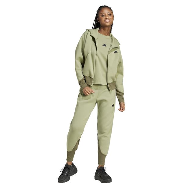 Adidas Z.n.e Sweatshirt Med Lynlås Grøn XL / Regular Kvinde