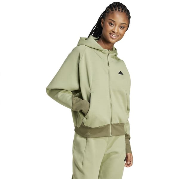 Adidas Z.n.e Sweatshirt Med Lynlås Grøn XL / Regular Kvinde