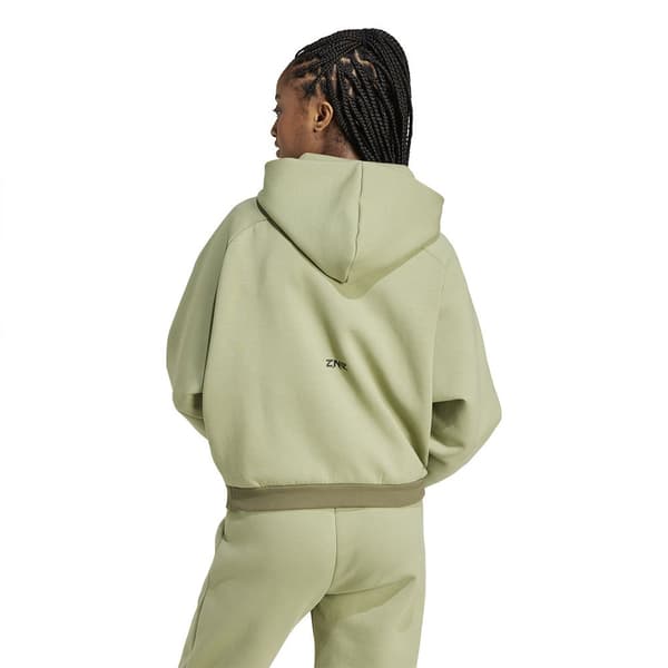 Adidas Z.n.e Sweatshirt Med Lynlås Grøn XL / Regular Kvinde