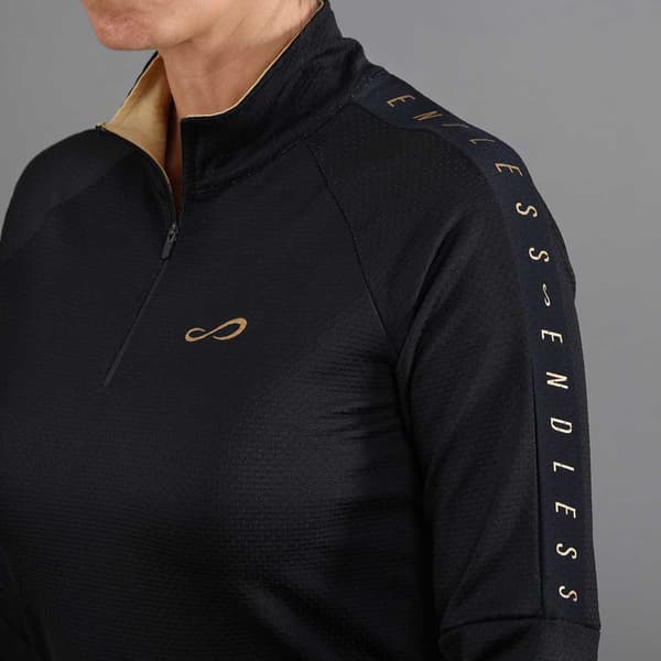 Endless Kirsch Ii Halv Lynlås Sweatshirt Sort XS Kvinde