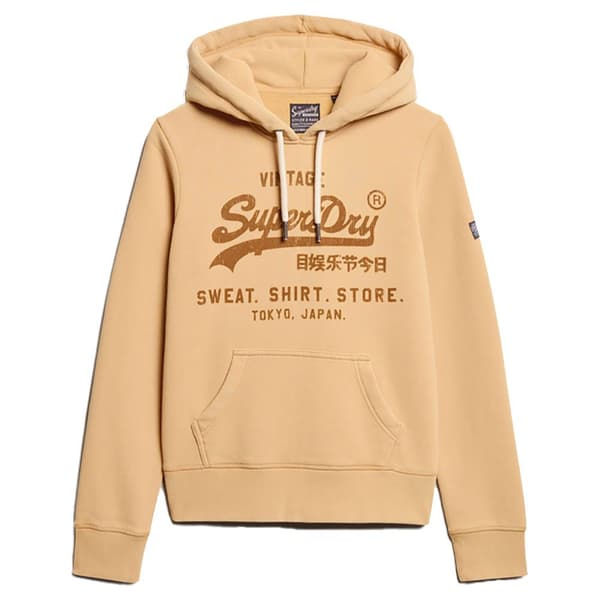 Superdry Classic Vl Graphic Huvtröja Brun L Kvinna