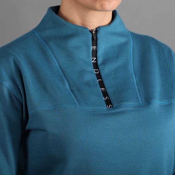 Endless Wonder Halv Lynlås Sweatshirt  S Kvinde