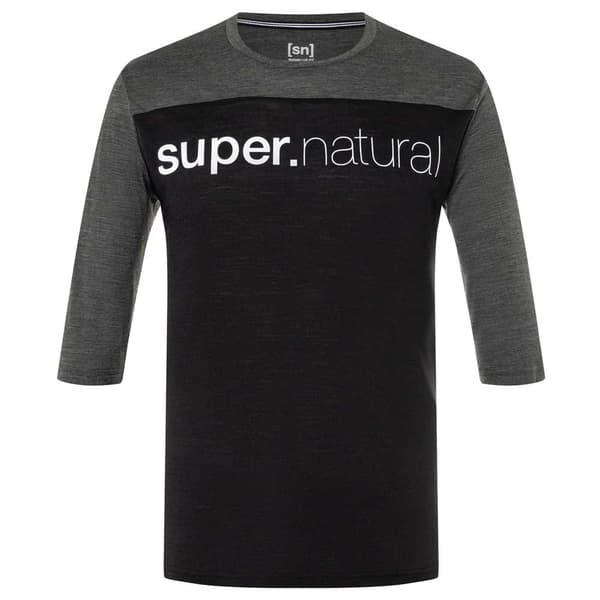 Super.natural Contrast T-shirt Med 3/4 ärm Svart XL Man