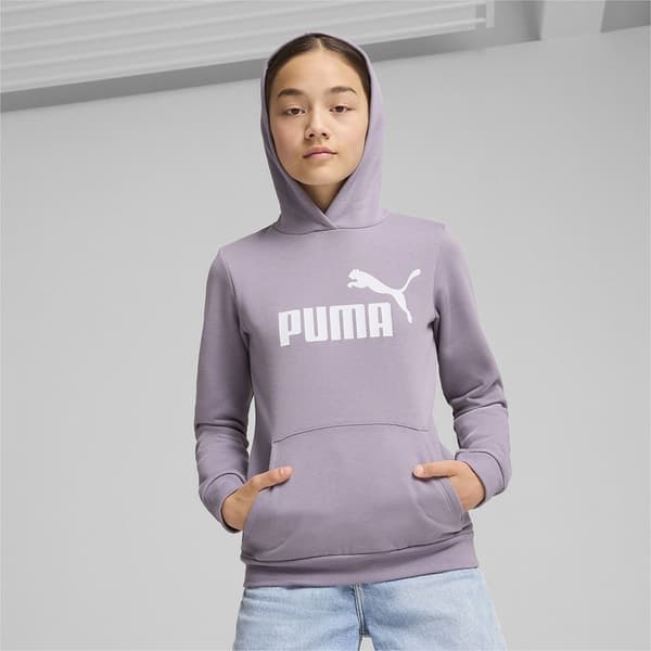 Puma Ess Logo Huvtröja Lila 9-10 Years Flicka