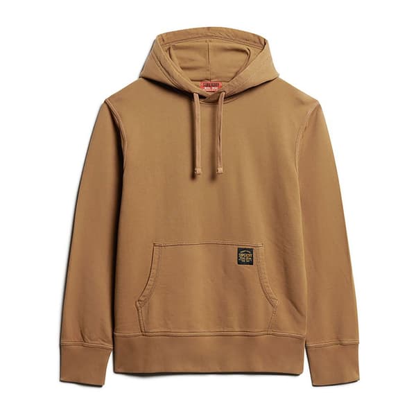 Superdry Contrast Stitch Relaxed Sweatshirt Med Dragkedja Brun XL Man