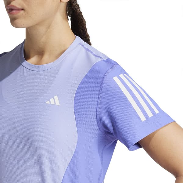 Adidas Own The Run Aop T-shirt Med Korta ärmar Lila S Kvinna