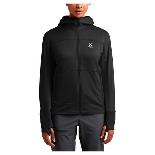 Haglofs Betula Sweatshirt Med Dragkedja Svart S Kvinna