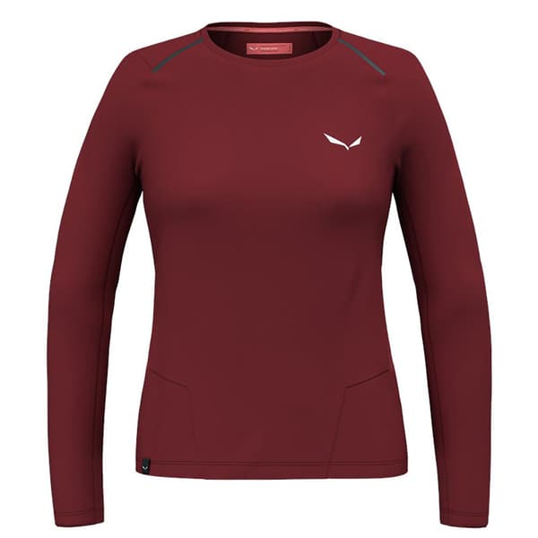 Salewa Pedroc Dry T-shirt Med Lange ærmer Rød S Kvinde