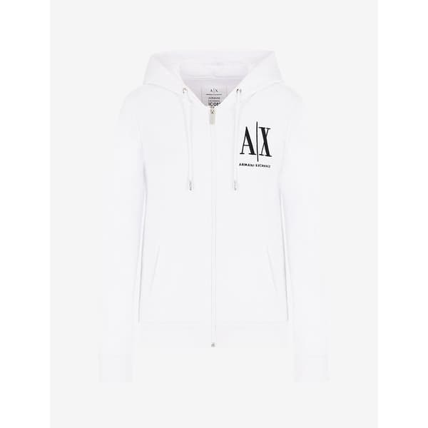 Armani Exchange 8nym22_yj68z Sweatshirt Med Lynlås Hvid L Kvinde