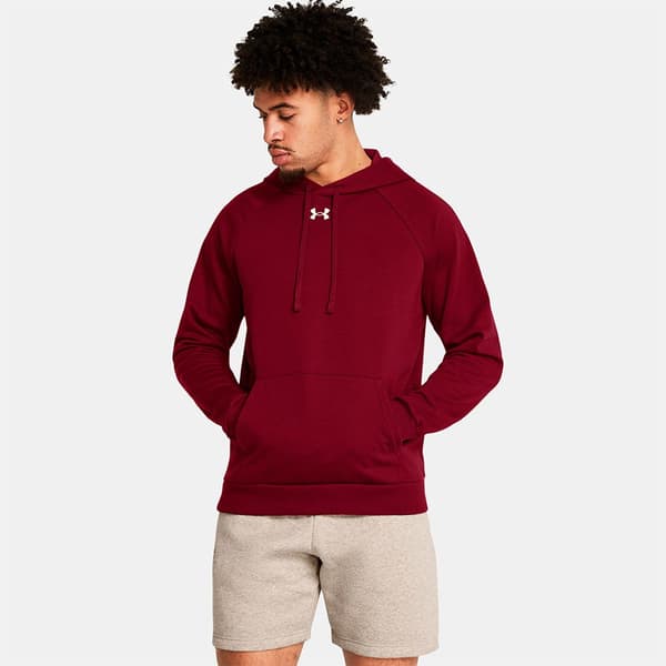 Under Armour Rival Fleece Hættetrøje Rød L / Regular Mand
