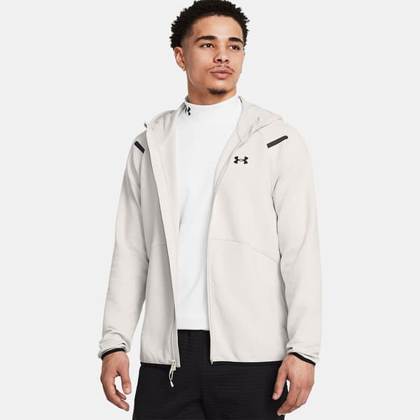 Under Armour Unstoppable Fleece Eu Sweatshirt Med Lynlås Hvid 3XL / Regular Mand