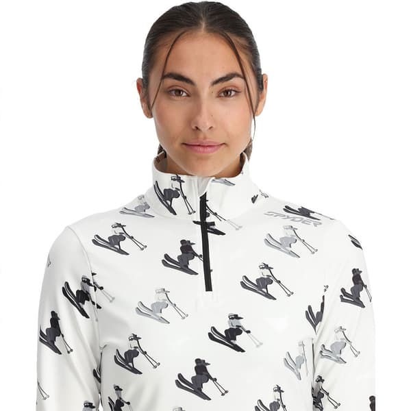 Spyder Vivid Halv Lynlås Sweatshirt Hvid S Kvinde