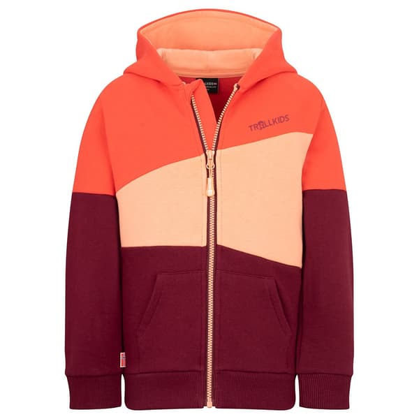 Trollkids Alesund Sweatshirt Med Lynlås Orange 164 cm Dreng